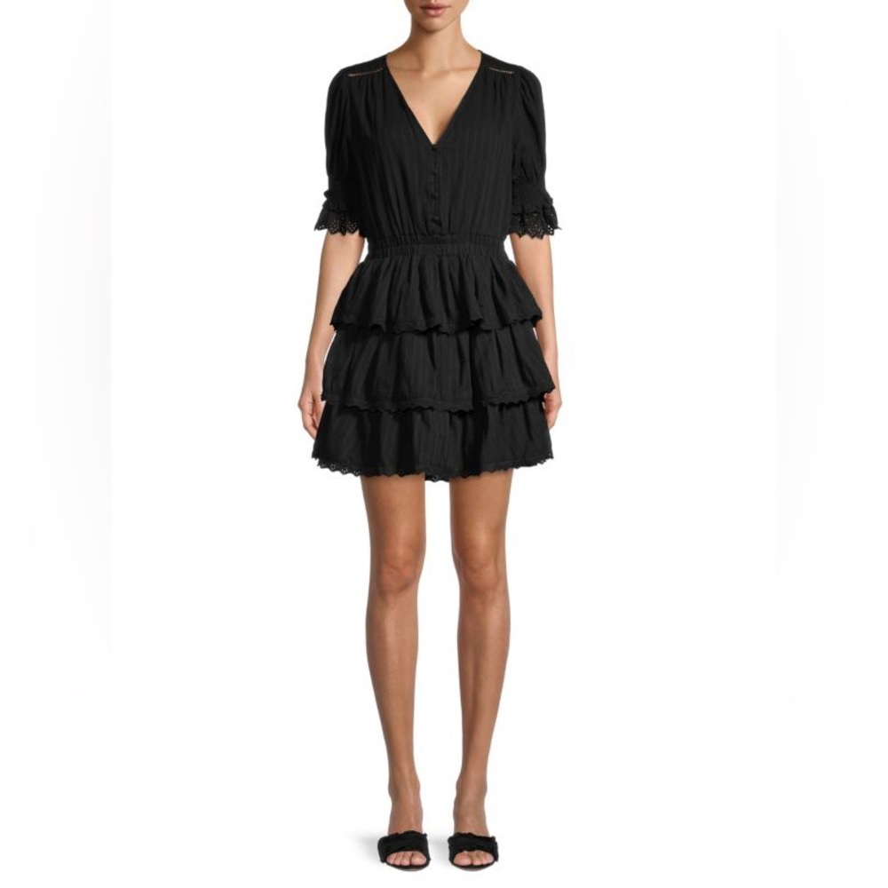 NWT: ALLISON NEW YORK
Embroidered Tiered Cotton Dress
